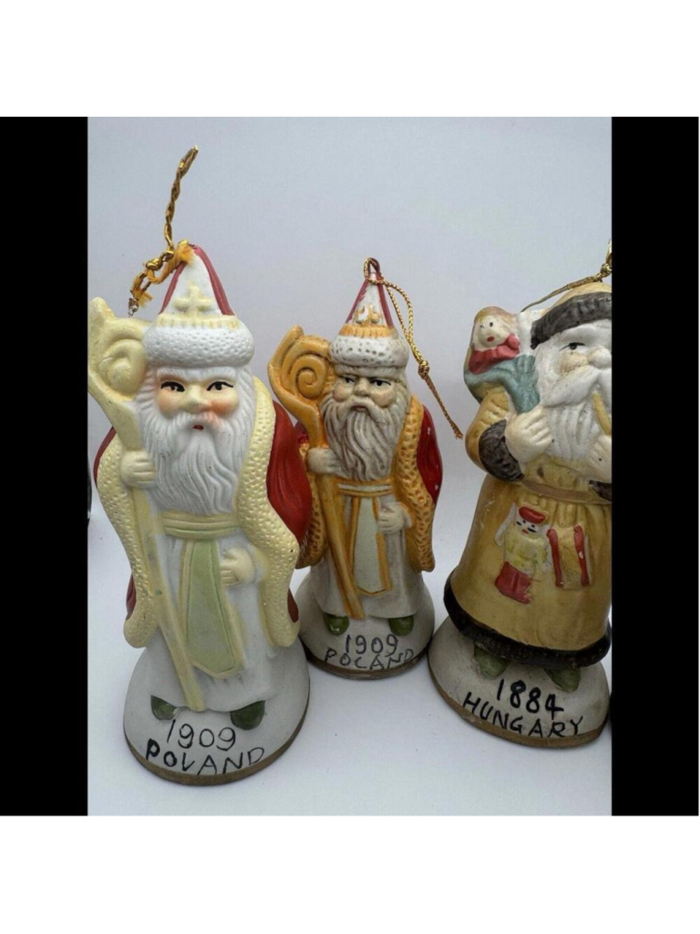 4 Vintage Heilig-Meyers Old World Santas From Around The World Christmas - Picture 3 of 4